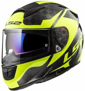 Helm LS2 FF397 Vector C Evo Shine Carbon H-V Yellow L Helm - 1