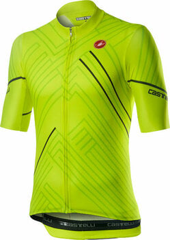 Fietsshirt Castelli Passo Mens Jersey Yellow Fluo XL - 1