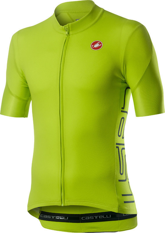 Cycling jersey Castelli Entrata V Mens Jersey Chartreuse L