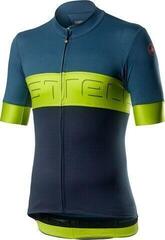 Castelli Prologo VI. Mens Jersey Light Steel Blue/Chartreuse/Dark Steel Blue