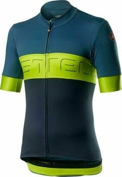 Camisola de ciclismo Castelli Prologo VI Mens Jersey Light Steel Blue/Chartreuse/Dark Steel Blue M - 1
