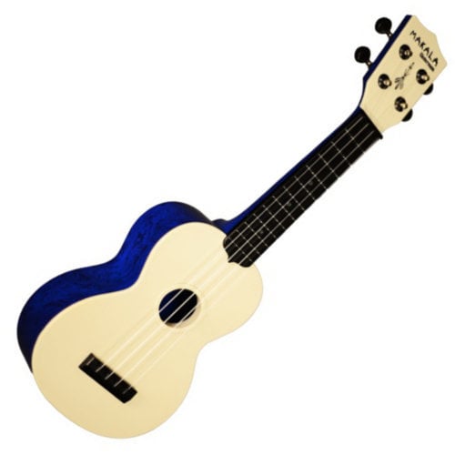 Soprano ukulele Kala Makala Waterman Soprano Swirl Blue Sides and Back