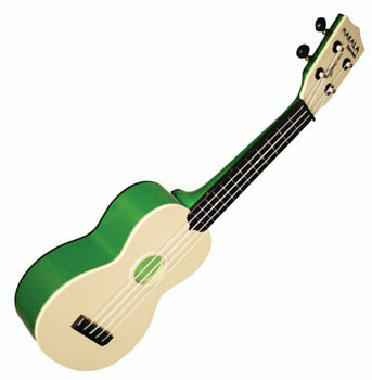 Sopránové ukulele Kala Makala Waterman Soprano Transluscent Green Sides and Back - 1