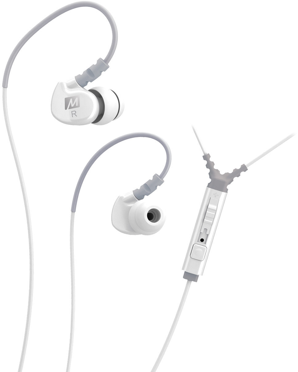 In-Ear Fejhallgató MEE audio M6P Memory Wire In-Ear Headphones With Mic White