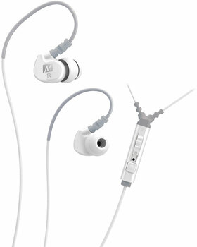 In-ear hoofdtelefoon MEE audio M6P Memory Wire In-Ear Headphones With Mic White - 1