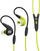 En la oreja los auriculares MEE audio M7P Secure-Fit Sports In-Ear Headphones with Mic Green