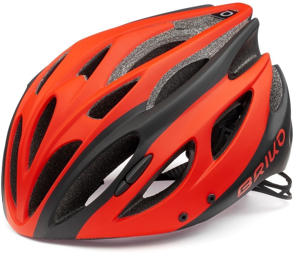 Cyklistická helma Briko Kiso Black/Red M Cyklistická helma