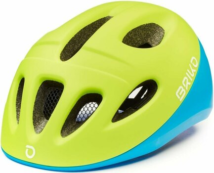 Dětská cyklistická helma Briko Fury Matt Yellow Blue Fluo 50-54 Dětská cyklistická helma - 1