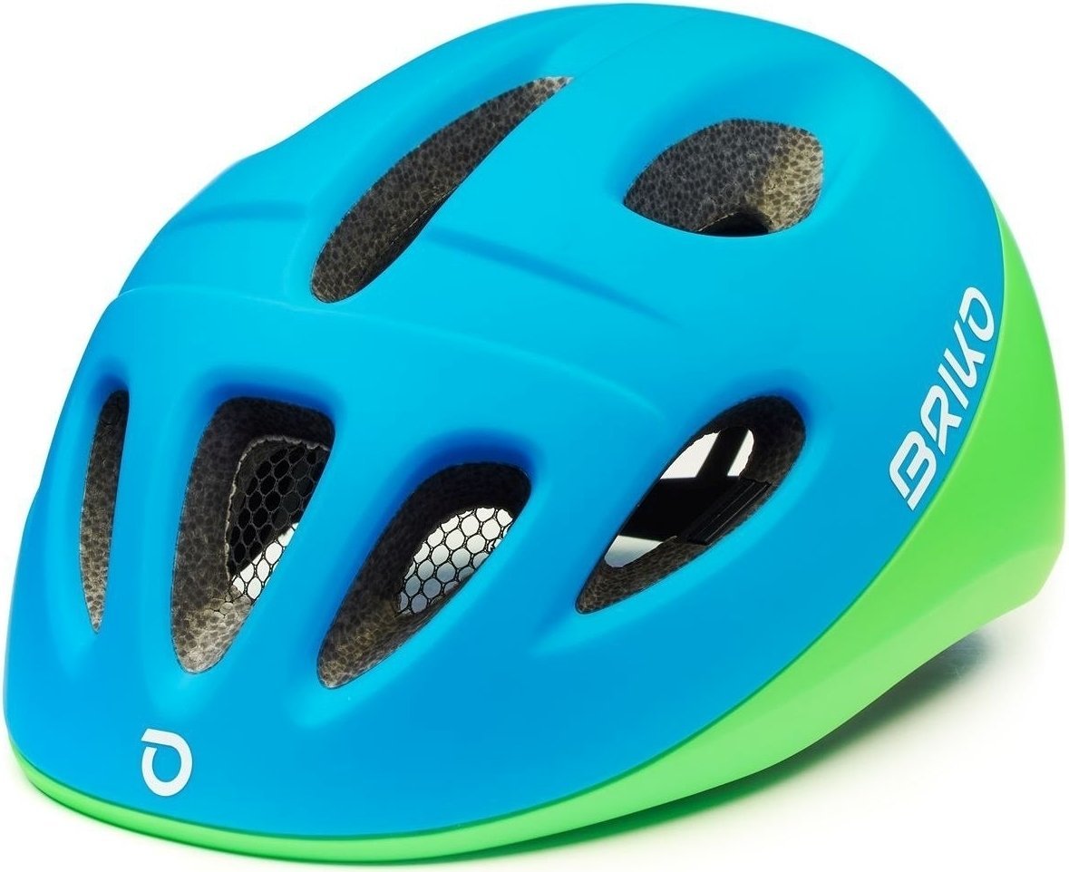 Kid Bike Helmet Briko Fury Matt Blue Green Fluo 50-54 Kid Bike Helmet