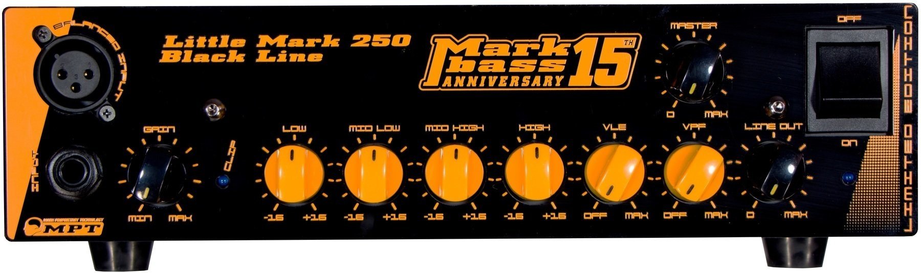 Tranzistorový basový zesilovač Markbass Little Mark 250 BK Line Anniversary 15