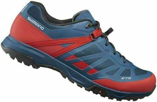 Men's Cycling Shoes Shimano SHET500 Red/Blue 46 Men's Cycling Shoes - 1