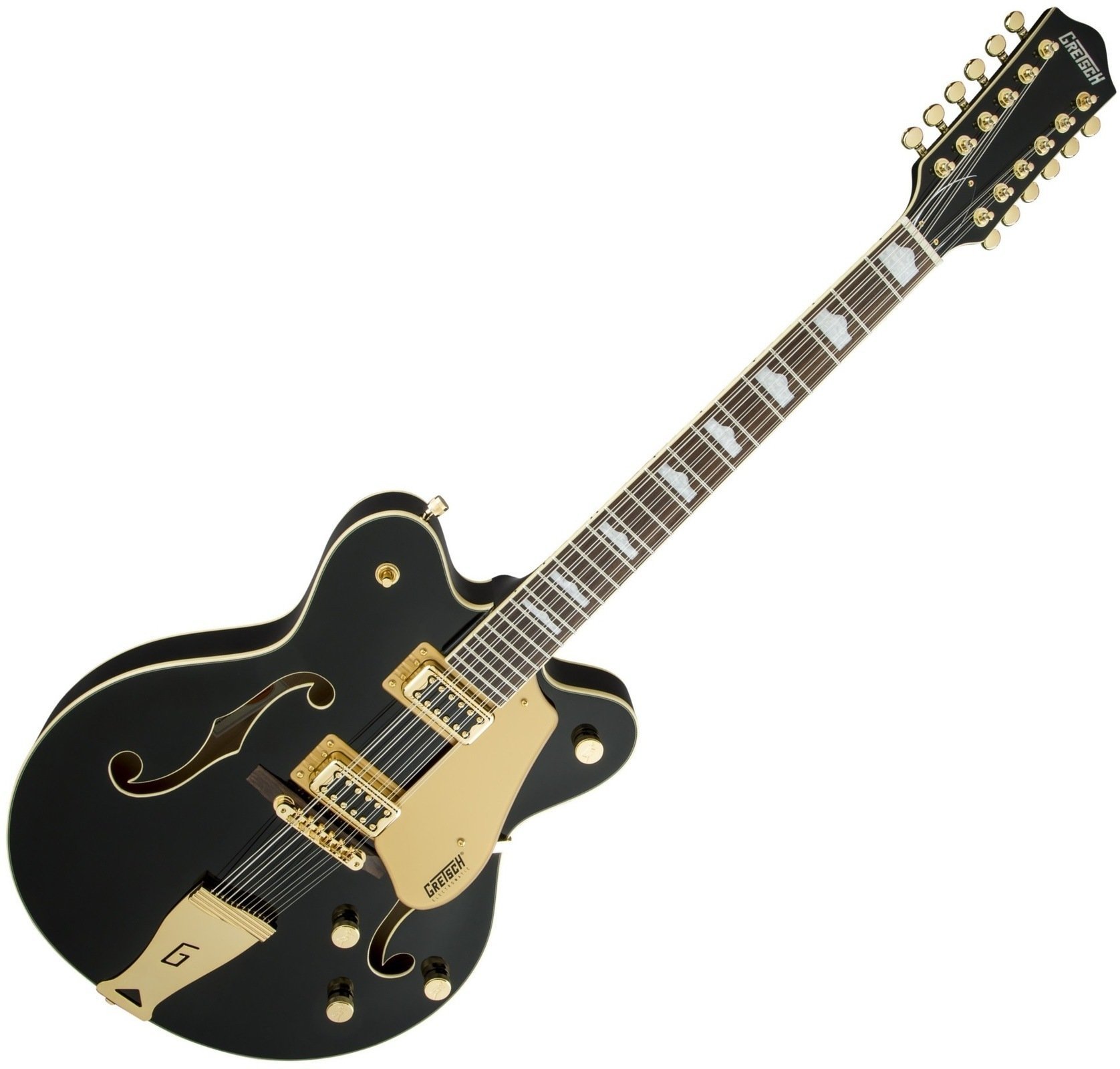 Semi-akoestische gitaar Gretsch G5422G-12 Electromatic DC RW Zwart