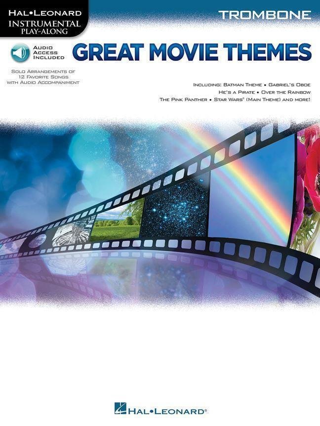 Παρτιτούρα για Πνευστά Όργανα Hal Leonard Great Movie Themes: Instrumental P-A Trombone Trombone Μουσικές νότες