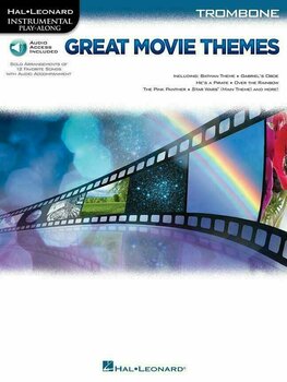Fúvószenekari kották Hal Leonard Great Movie Themes: Instrumental P-A Trombone Trombone Kotta - 1