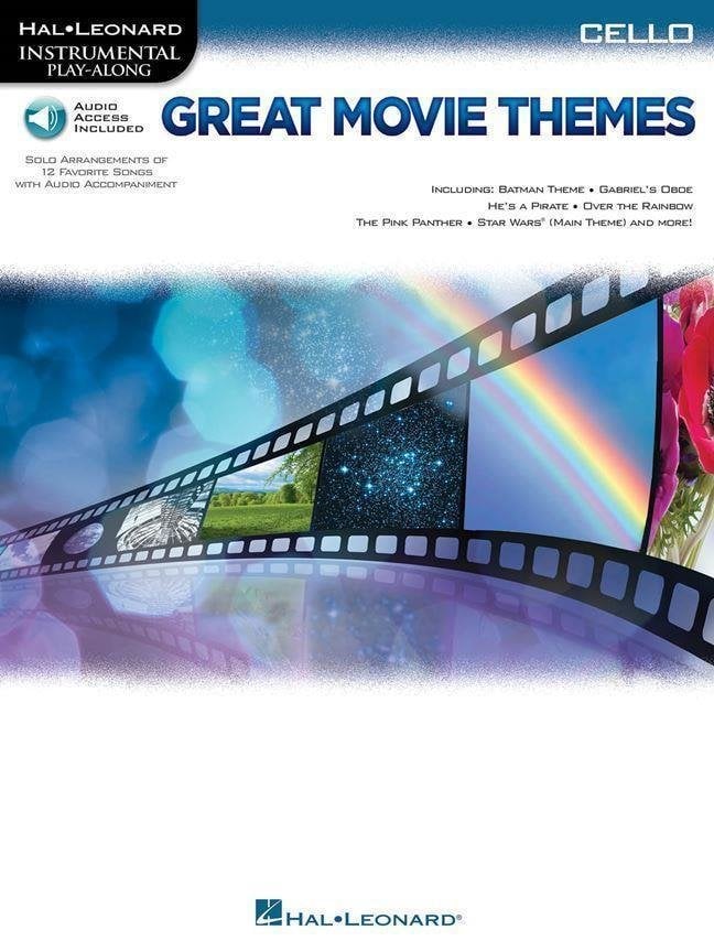 Music sheet for strings Hal Leonard Great Movie Themes: Instrumental P-A Cello Violoncello Music Book