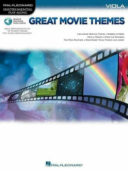 Folha de música para cordas Hal Leonard Great Movie Themes: Instrumental P-A Viola Viola Livro de música - 1