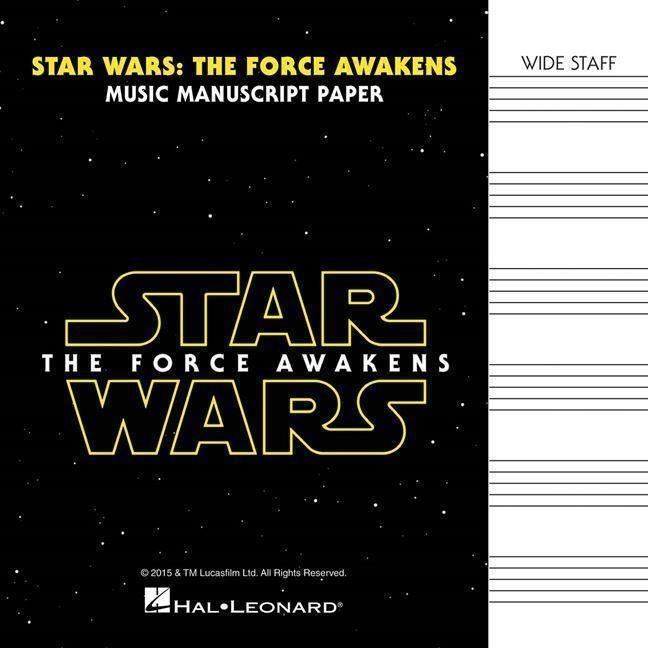 Nuotit yhtyeille ja orkesterille Star Wars The Force Awakens (Manuscript Paper)