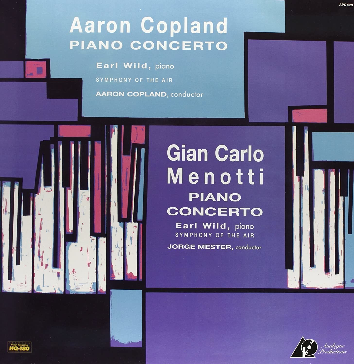 Vinyylilevy Aaron Copland - Copland/Menotti: Piano Concerto/Earl Wild (LP)