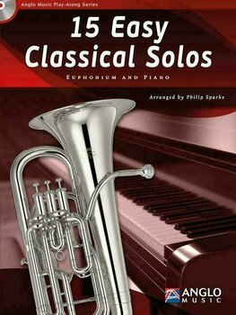 Bladmuziek voor blaasinstrumenten Hal Leonard 15 Easy Classical Solos Bb/C Euphonium TC/BC - 1