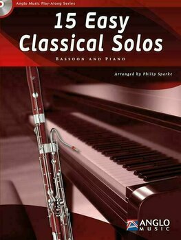 Noty pre dychové nástroje Hal Leonard 15 Easy Classical Solos Bassoon and Piano - 1