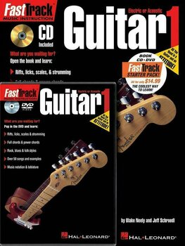 Partitura para guitarras y bajos Hal Leonard FastTrack - Guitar Method - Starter Pack - 1