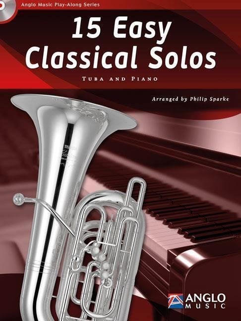 Music sheet for wind instruments Hal Leonard 15 Easy Classical Solos Tuba and Piano