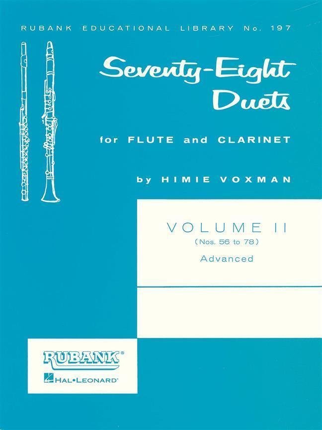 Nodeblad til blæseinstrumenter Hal Leonard 78 Duets for Flute and Clarinet Vol. II