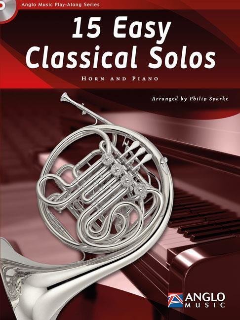 Sheet Music Hal Leonard 15 Easy Classical Solos Horn and Piano