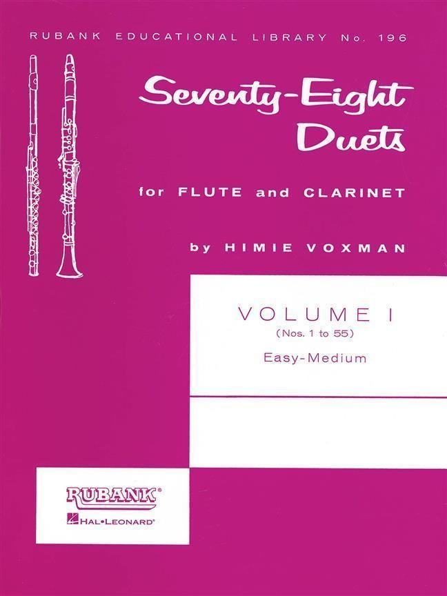 Note za pihala in trobila Hal Leonard 78 Duets for Flute and Clarinet Vol. I