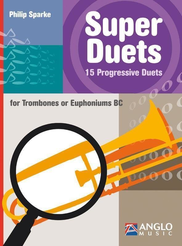 Bladmuziek voor blaasinstrumenten Hal Leonard Super Duets 2 Trombones/Euphoniums BC