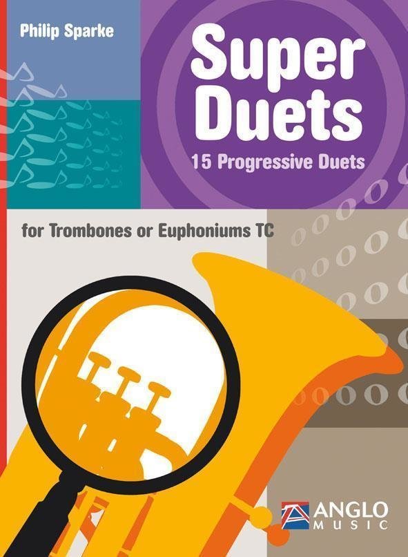 Bladmuziek voor blaasinstrumenten Hal Leonard Super Duets 2 Trombones/Euphoniums TC