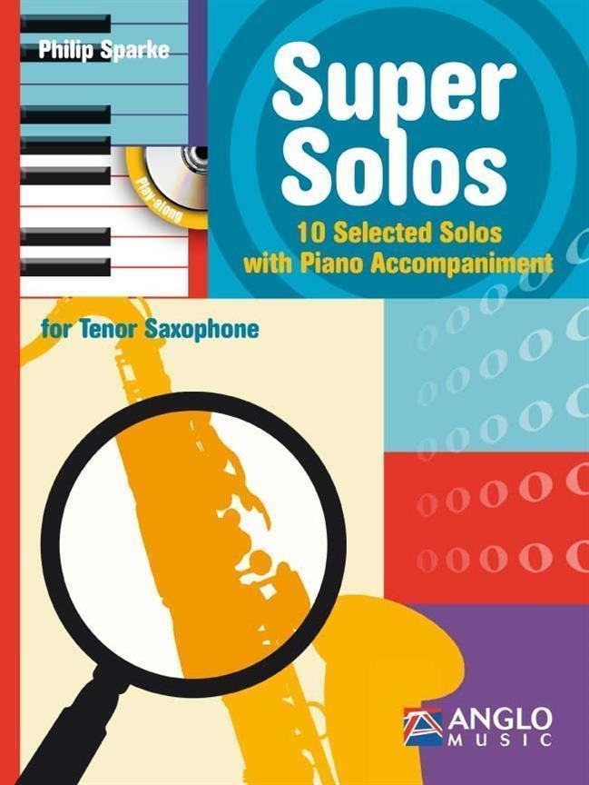 Nodeblad til blæseinstrumenter Hal Leonard Super Solos Tenor Saxophone and Piano