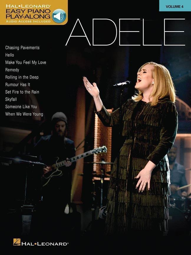 Partitura para pianos Adele Easy Piano Play-Along Volume 4 Livro de música