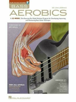 Noder til basguitarer Hal Leonard Bass Aerobics Book with Audio Online Musik bog - 1