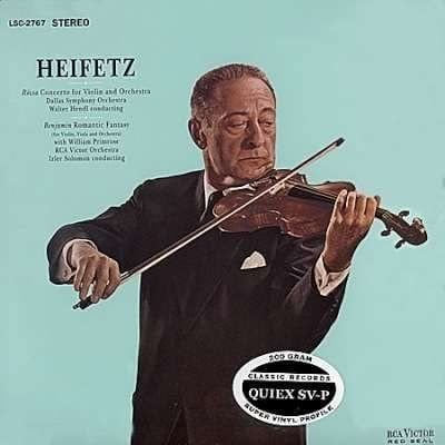 LP plošča Pfeiffer, Chase & Heifetz - Rozsa: Violin Concerto/Benjamin: Romantic Fantasy/ Heifetz (LP)