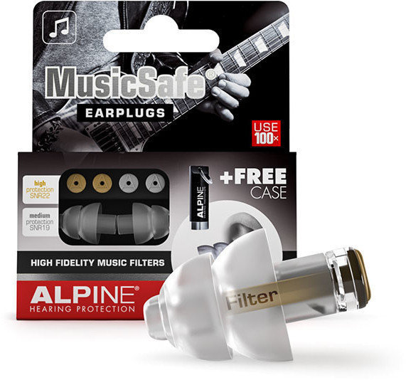 Zatyczki do uszu Alpine MusicSafe Earplugs Transparentny Zatyczki do uszu