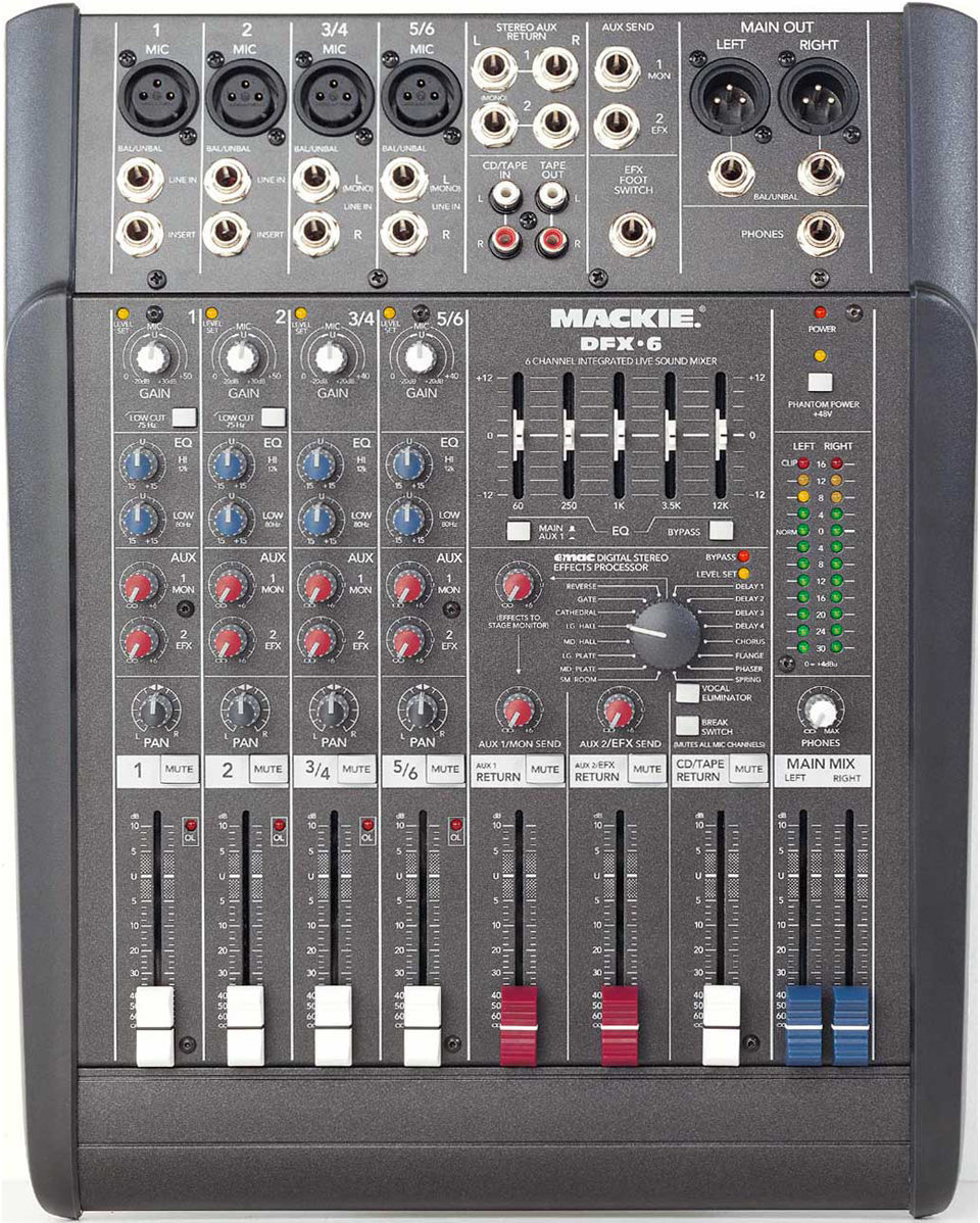 Analoog mengpaneel Mackie DFX 6