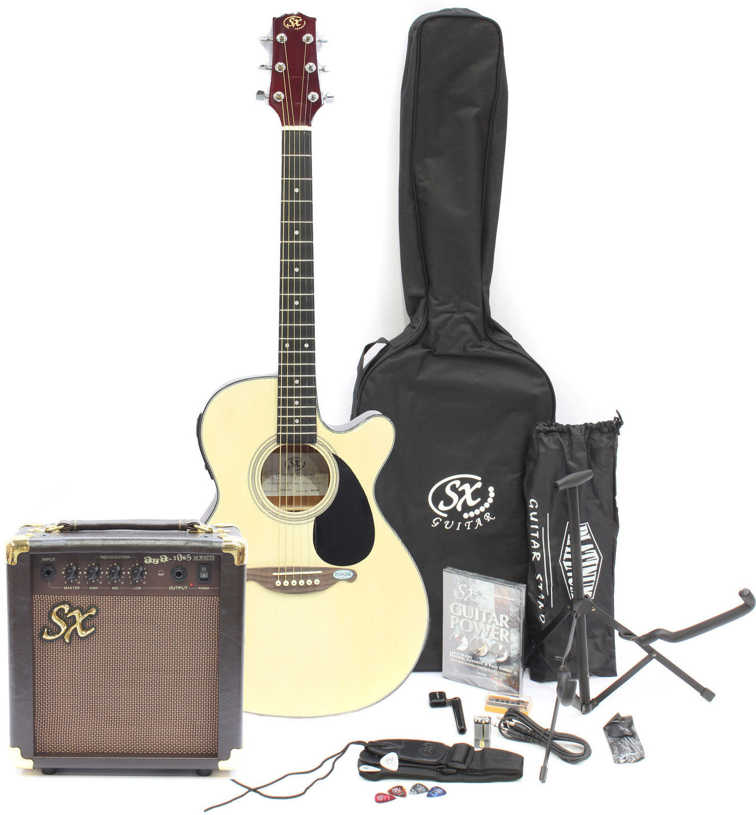 Jumbo elektro-akoestische gitaar SX EAG 1 K NA