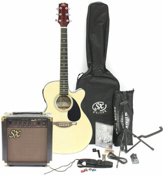 Jumbo elektro-akoestische gitaar SX EAG 1 K NA - 1