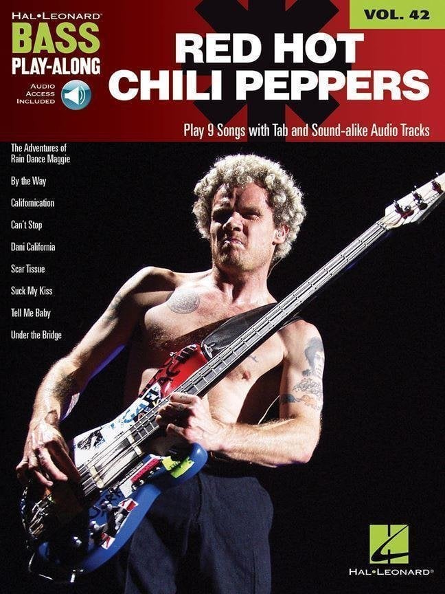 Noder til basguitarer Red Hot Chili Peppers Bass Guitar Musik bog