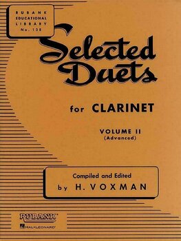 Notblad för blåsinstrument Hal Leonard Selected Duets for Clarinet Vol. 2 - 1