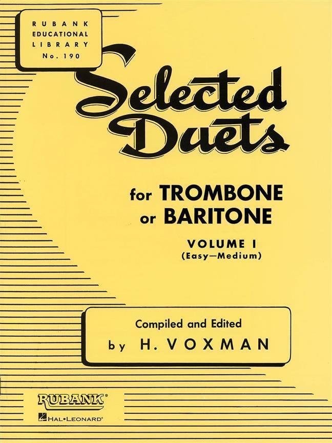 Нотни листи за духови инструменти Hal Leonard Selected Duets for Trombone Vol. 1