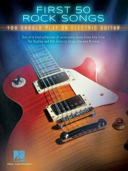 Ноти за китара и бас китара Hal Leonard First 50 Rock Songs Guitar Нотна музика - 1