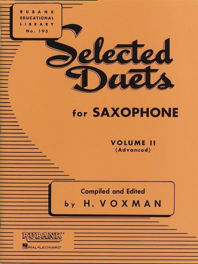 Nuotit puhallinsoittimille Hal Leonard Selected Duets Saxophone 2