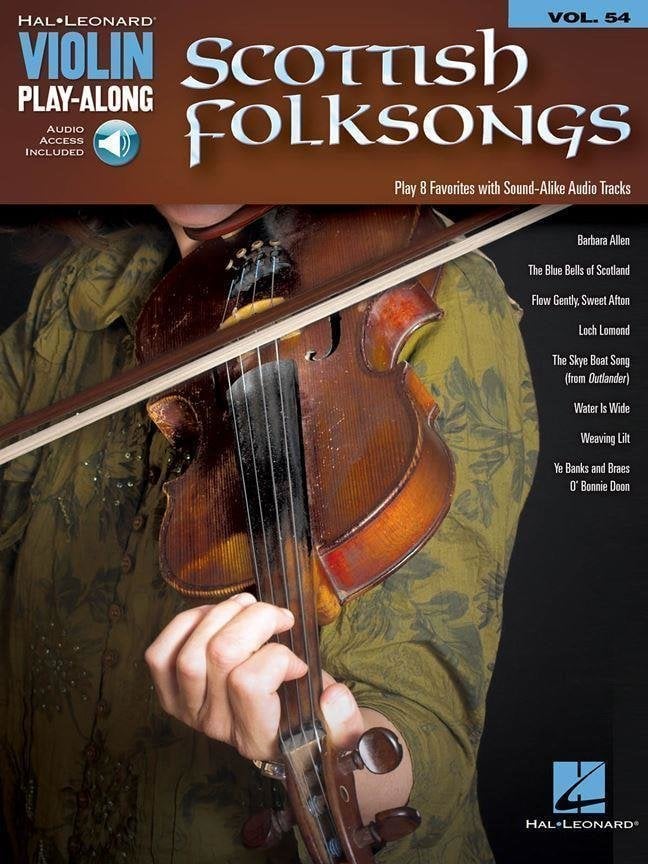 Folha de música para cordas Hal Leonard Scottish Folksongs Violin Livro de música