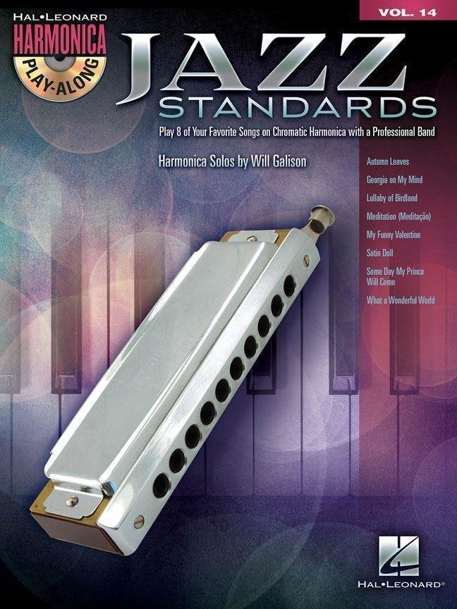 Noty pre dychové nástroje Hal Leonard Jazz Standards Harmonica Noty