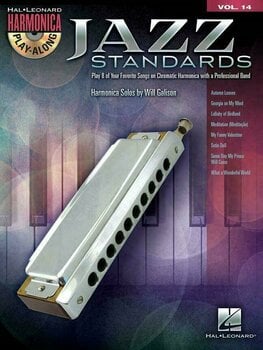 Nodeblad til blæseinstrumenter Hal Leonard Jazz Standards Harmonica Musik bog - 1