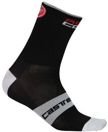 Cycling Socks Castelli Rosso Corsa 6 Black Cycling Socks