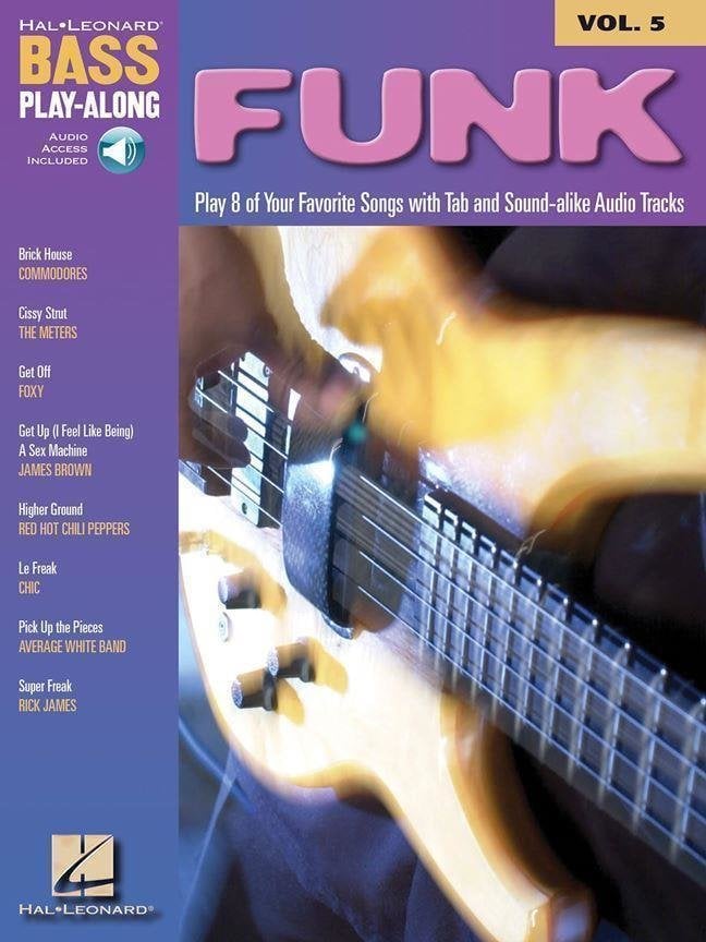 Partitura para baixos Hal Leonard Funk Guitar Livro de música