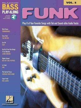 Noder til basguitarer Hal Leonard Funk Guitar Musik bog - 1